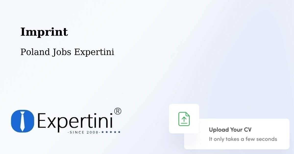 Imprint – Międzychód - Poland Jobs Expertini